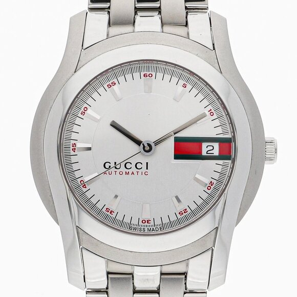 WATCH GUCCI 5500 white SS AT - Picture 1 of 8